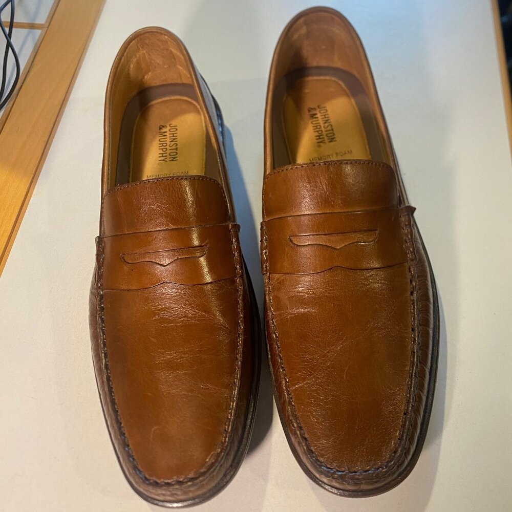 Johnston & Murphy - Size 10M - Men’s Brown Penny Leather Loafers slipon shoes